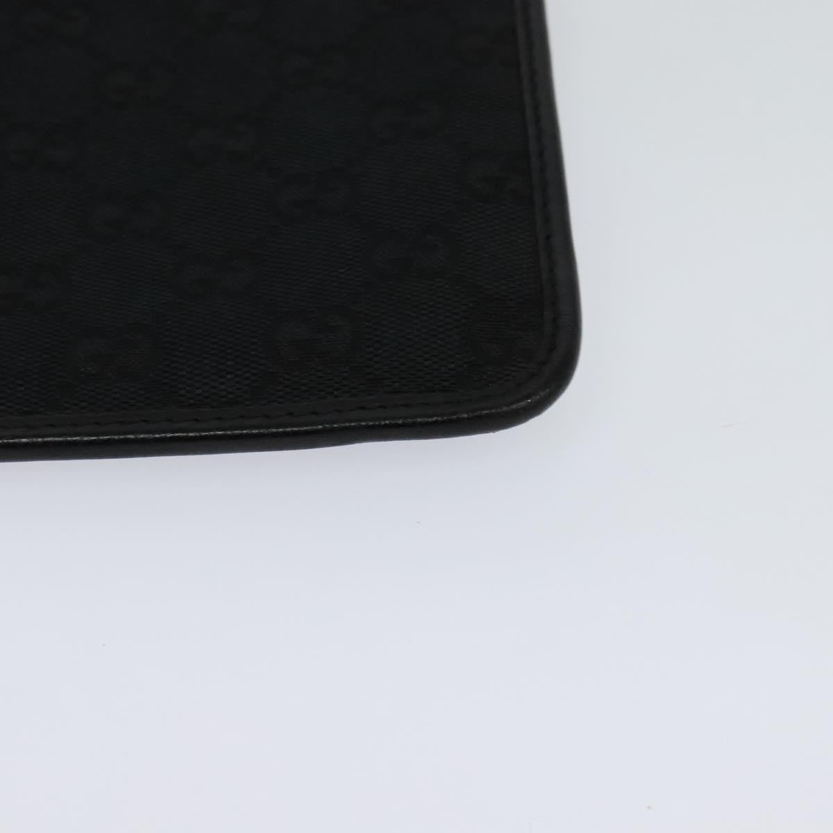 Gucci Vintage Flat Messenger Bag GG Canvas, BLACK, CANVAS, Shoulder bag