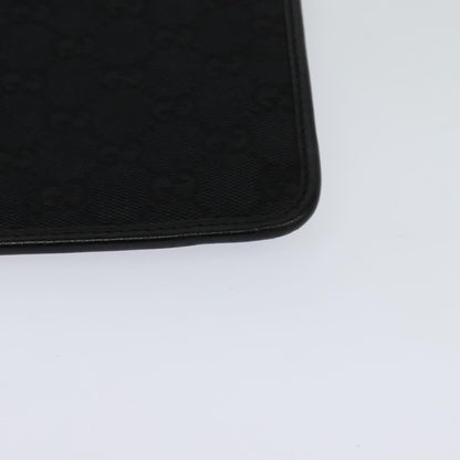 Gucci Vintage Flat Messenger Bag GG Canvas, BLACK, CANVAS, Shoulder bag