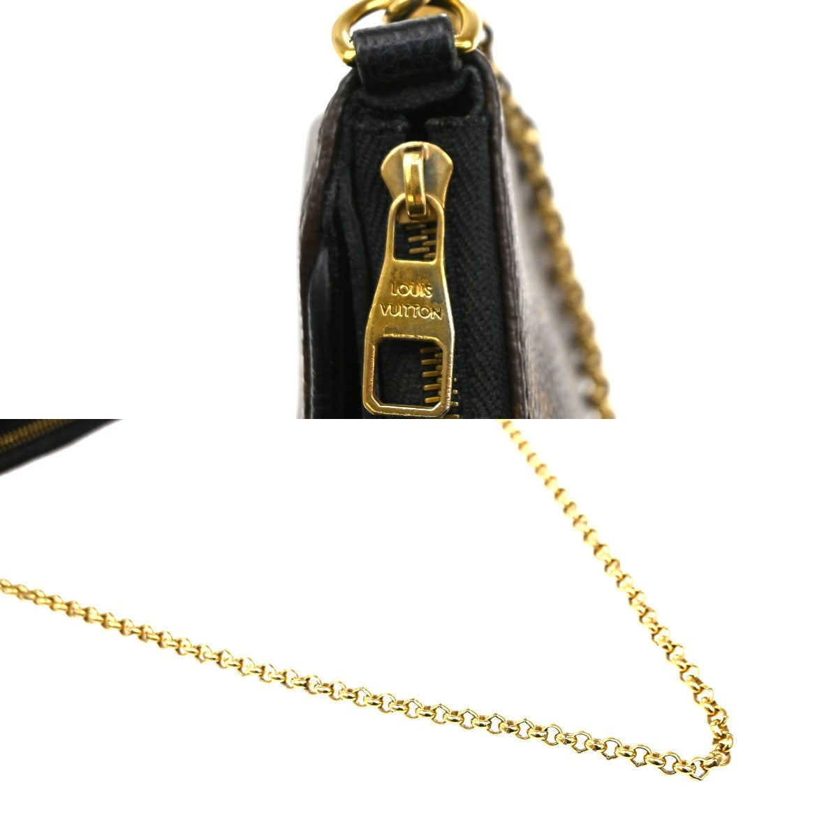 Louis Vuitton Pallas Clutch Monogram Canvas with Leather, BROWN, CANVAS, Clutche & pouche