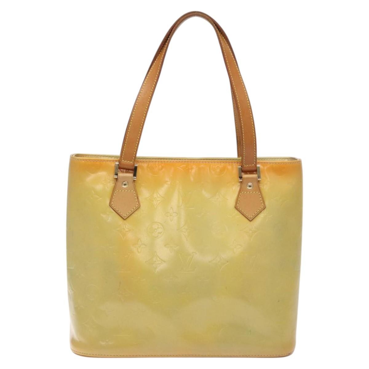Louis Vuitton Houston Handbag Monogram Vernis, YELLOW, PATENT_LEATHER, Handbag