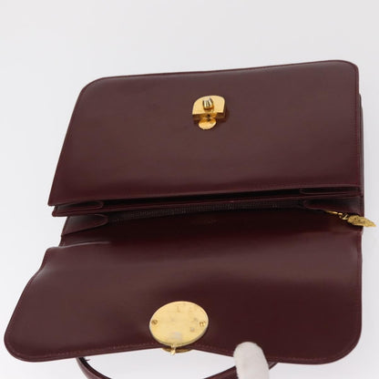 Gucci Vintage Handbag Leather, BURGUNDY, LEATHER, Handbag