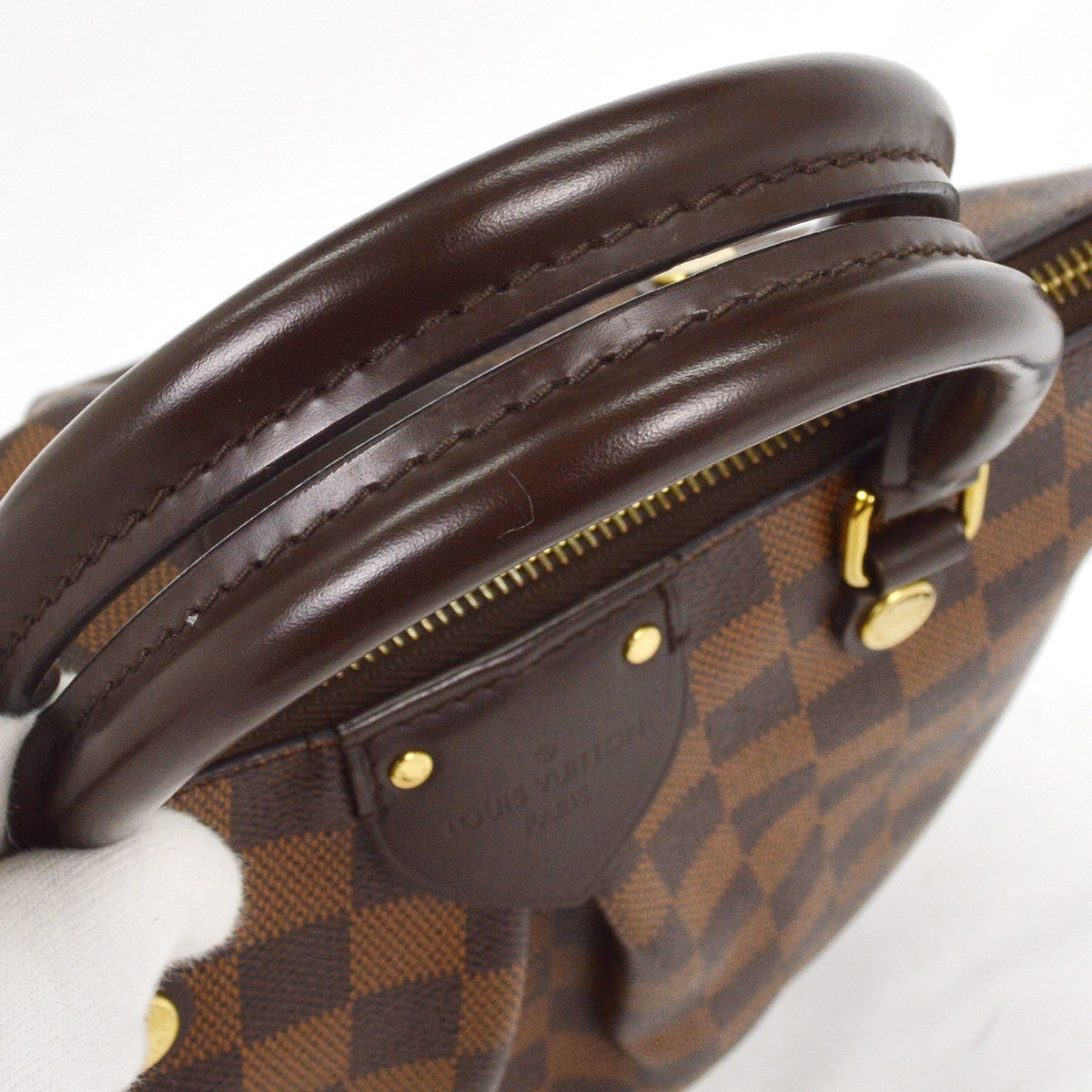 Louis Vuitton Siena Handbag Damier, BROWN, CANVAS, Handbag