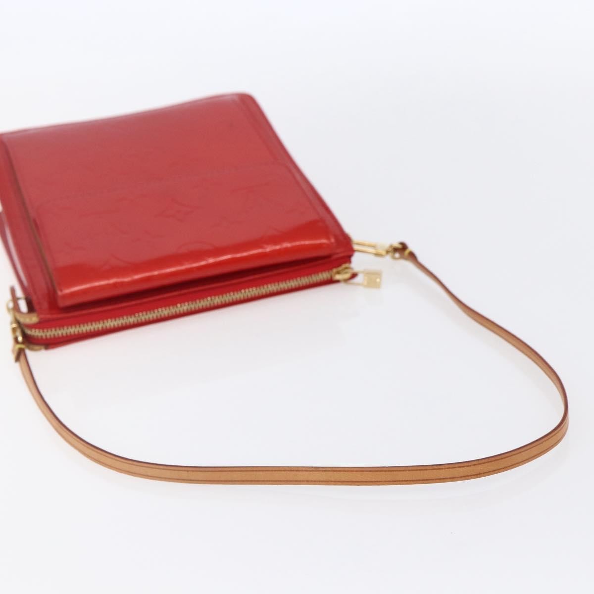 Louis Vuitton Mott Handbag Monogram Vernis, RED, PATENT_LEATHER, Clutche & pouche