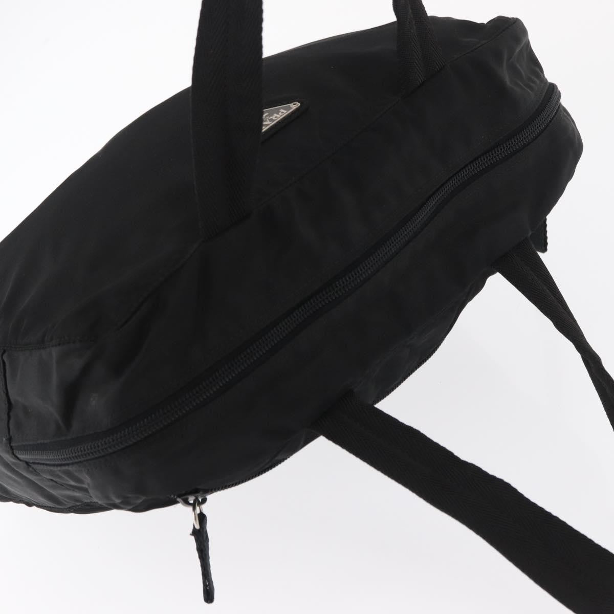 Prada Vintage Zip Handbag Tessuto, BLACK, NYLON, Handbag