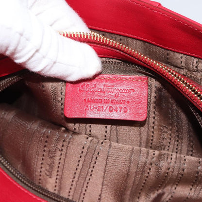 Salvatore Ferragamo Gancini Chain Shoulder bag Leather, RED, LEATHER, Shoulder bag