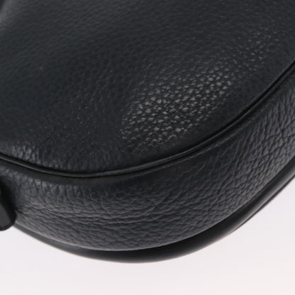 Christian Dior Vintage Shoulder Bag Leather, NAVY, LEATHER, Shoulder bag