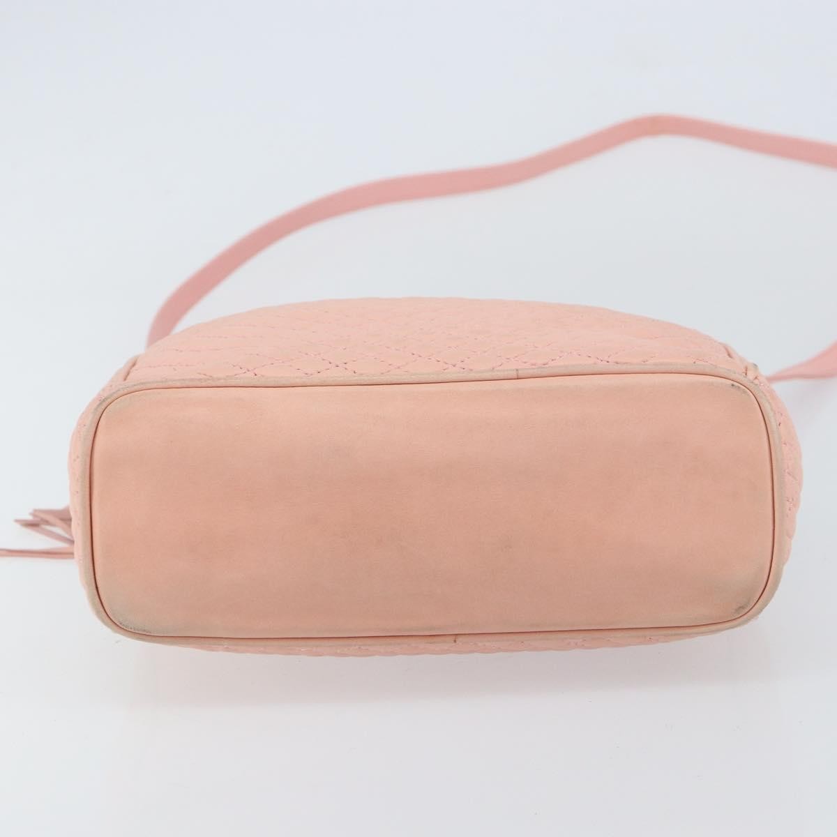 Bally Vintage Handbag Quilted Leather, PINK, LEATHER, Handbag