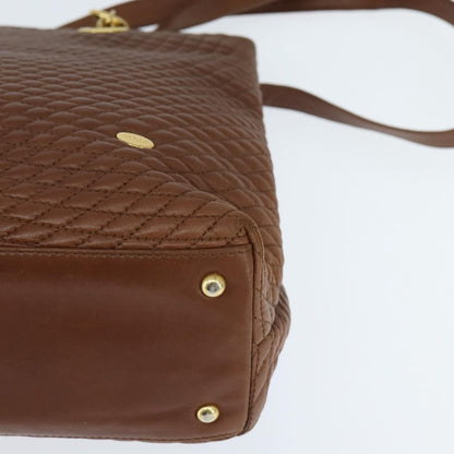 Bally Vintage Tote Bag Leather, BROWN, LEATHER, Tote bag