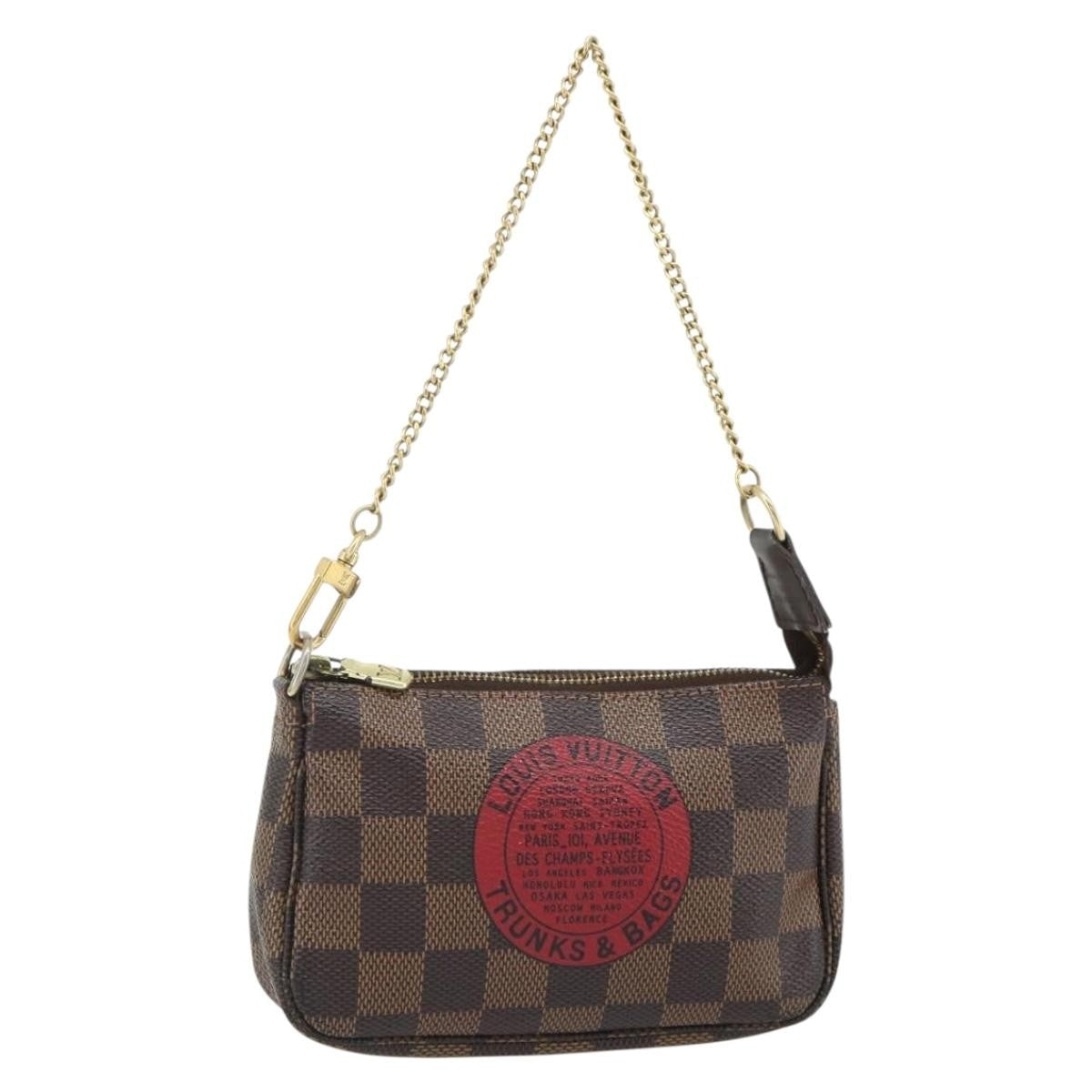 Louis Vuitton Pochette Accessoires Limited Edition Damier, Brown, Canvas, Clutch