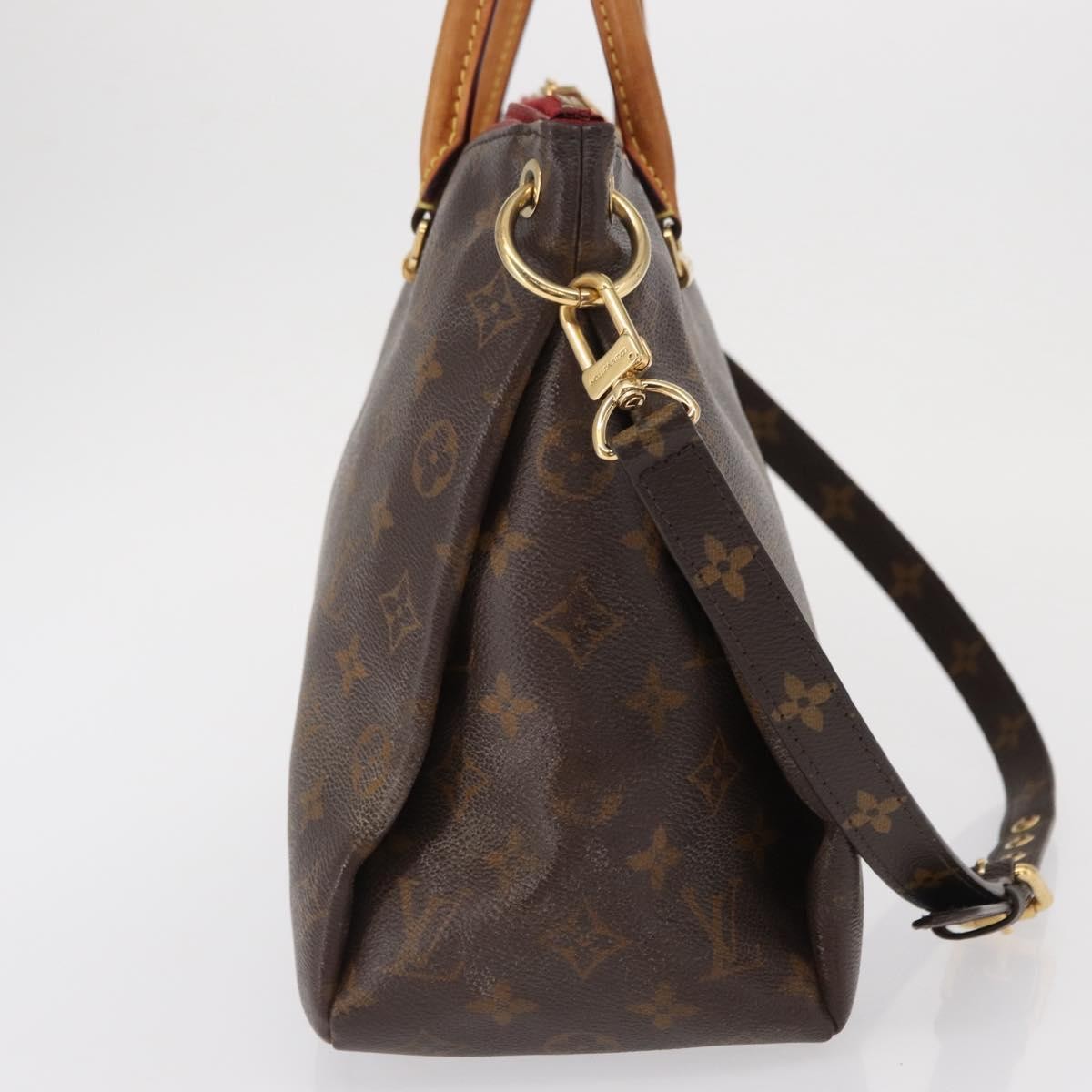 Louis Vuitton Pallas Tote Monogram Canvas with Leather, BROWN, CANVAS, Tote bag