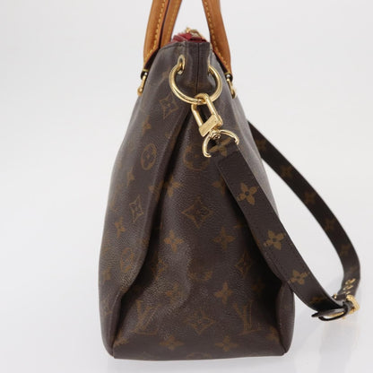 Louis Vuitton Pallas Tote Monogram Canvas with Leather, BROWN, CANVAS, Tote bag