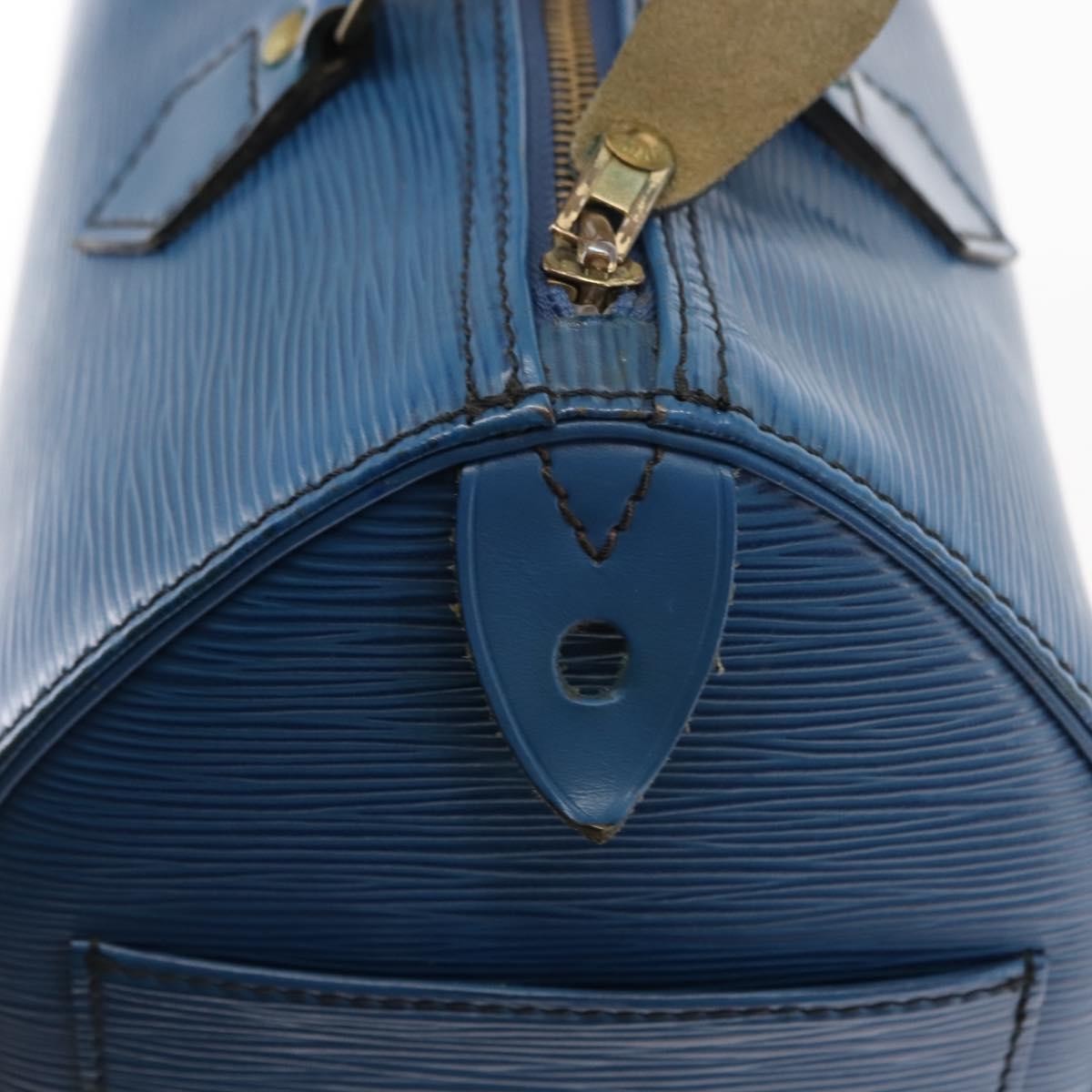Louis Vuitton Speedy Handbag Epi Leather, BLUE, LEATHER, Handbag