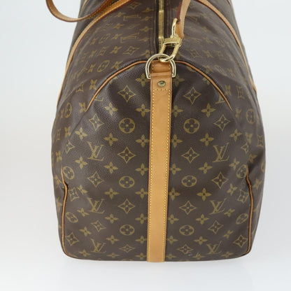Louis Vuitton Keepall Bandouliere Bag Monogram Canvas, BROWN, CANVAS, Travel bag