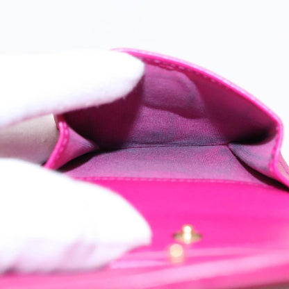 Chanel Textured CC Bifold Wallet Quilted Caviar, PINK, LEATHER, Wallets