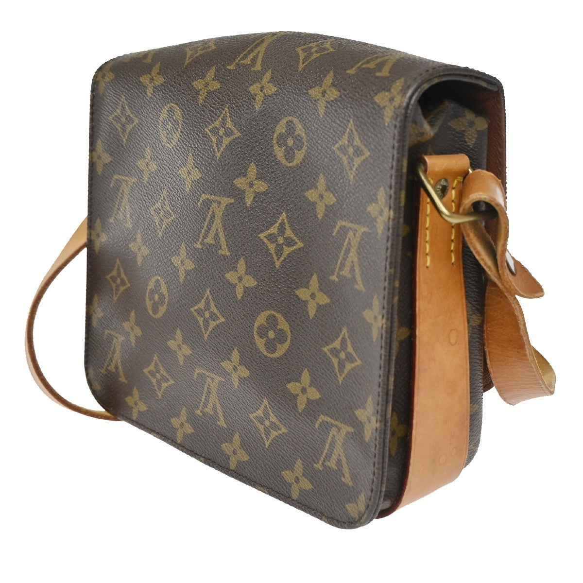 Louis Vuitton Cartouchiere Handbag Monogram Canvas, BROWN, CANVAS, Shoulder bag