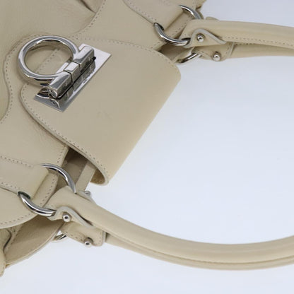 Salvatore Ferragamo Marisa Satchel Leather, BEIGE, LEATHER, Handbag