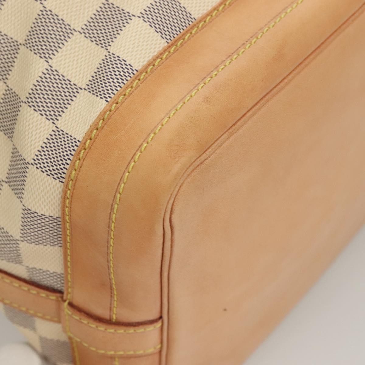 Louis Vuitton Noe Handbag Damier, WHITE, CANVAS, Shoulder bag