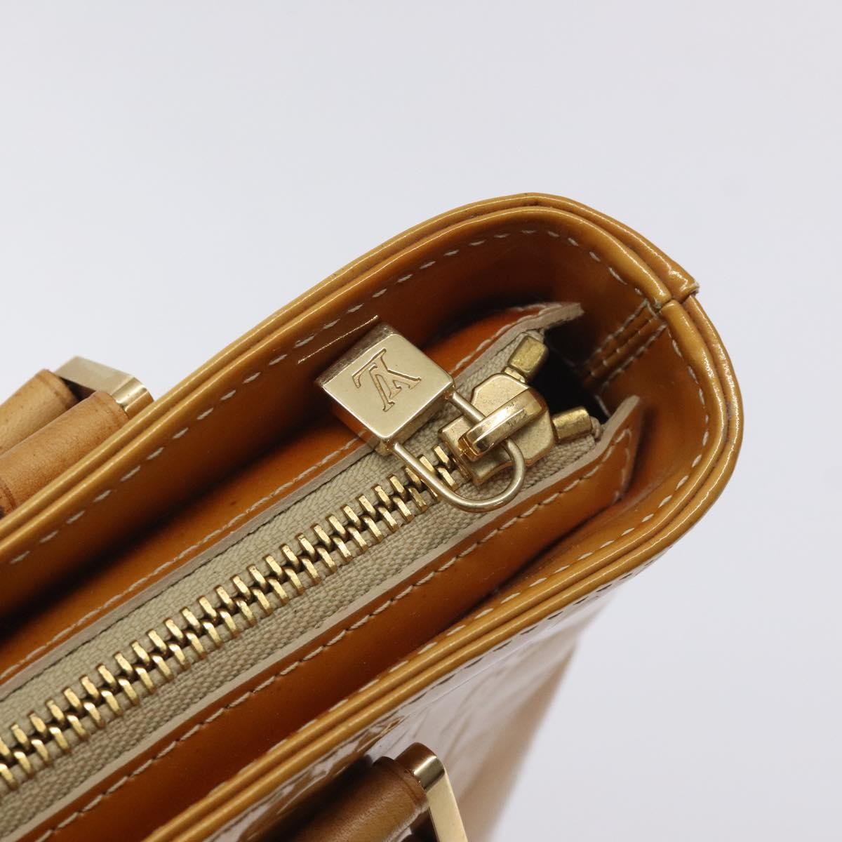 Louis Vuitton Houston Handbag Monogram Vernis, BEIGE, PATENT_LEATHER, Handbag