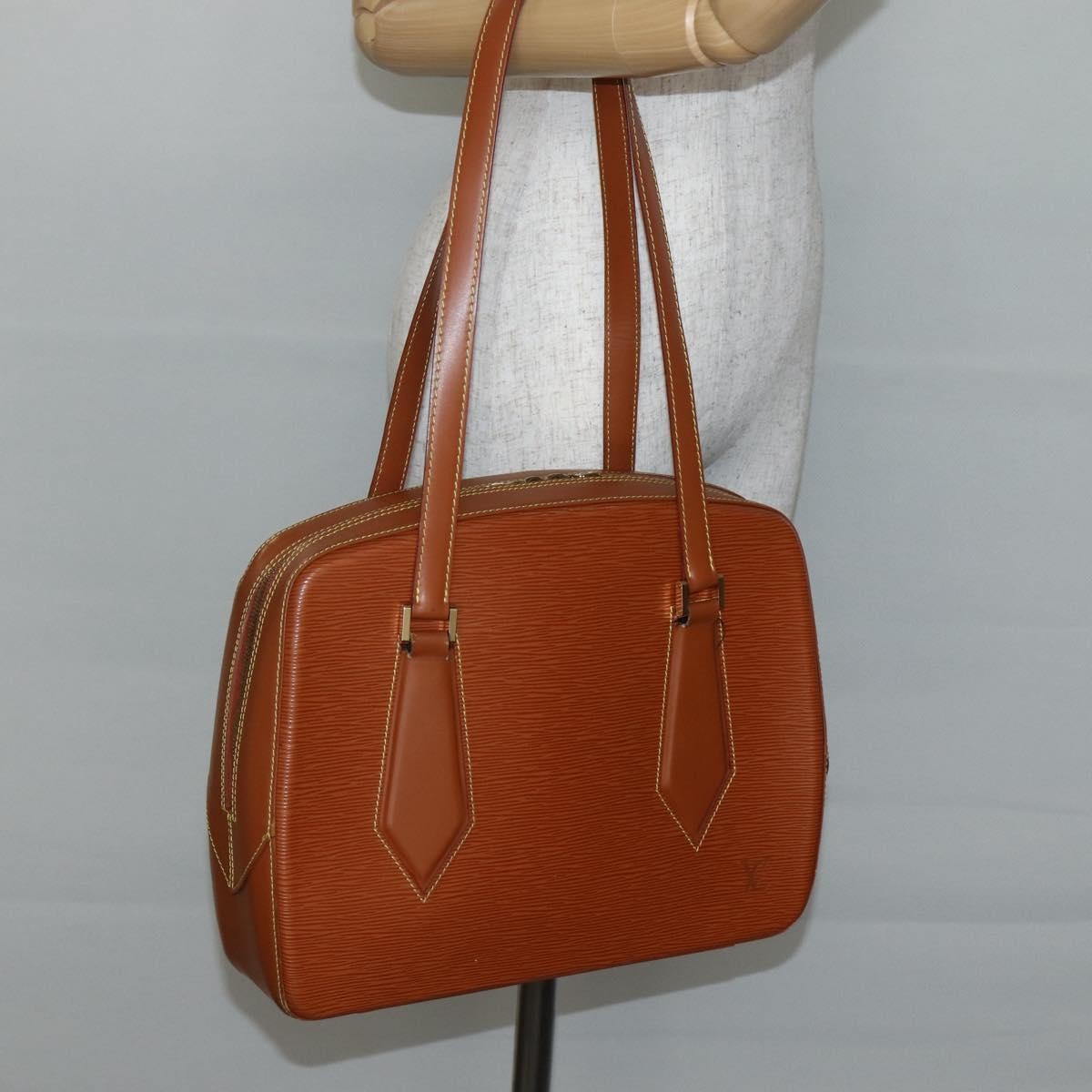 Louis Vuitton Voltaire Handbag Epi leather, BROWN, LEATHER, Handbag