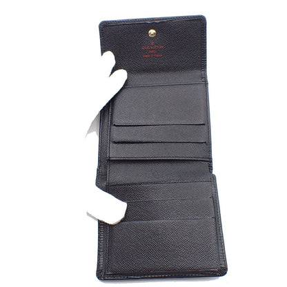Louis Vuitton Porte Monnaie Billet Carte Crédit Leather, BLACK, LEATHER, Wallets