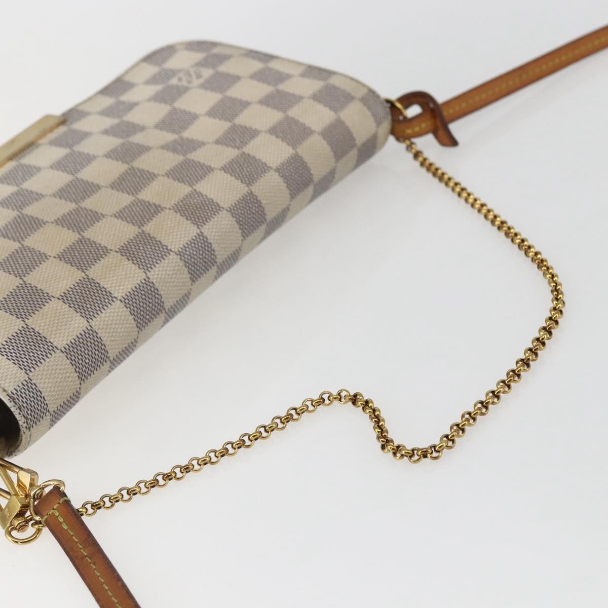 Louis Vuitton Favorite Handbag Damier, WHITE, CANVAS, Clutche & pouche