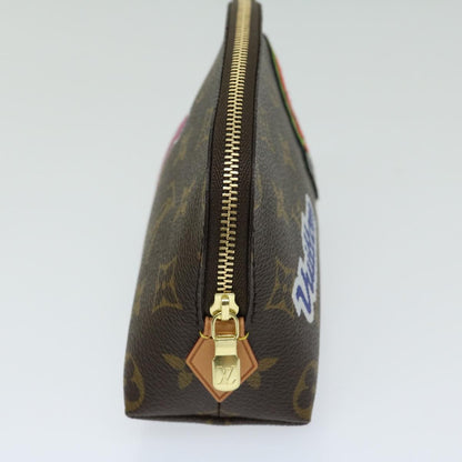 Louis Vuitton Cosmetic Pouch Limited Edition Patches Monogram Canvas, BROWN, CANVAS, Toiletry Case