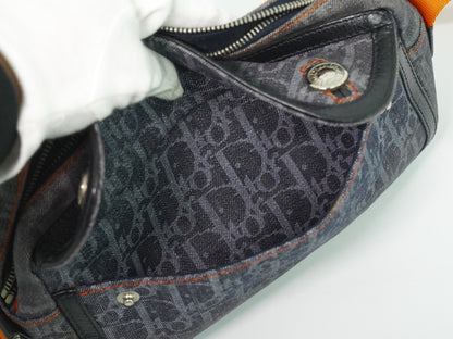 Christian Dior Flight Shoulder Bag Denim, NAVY, DENIM_JEANS, Shoulder bag
