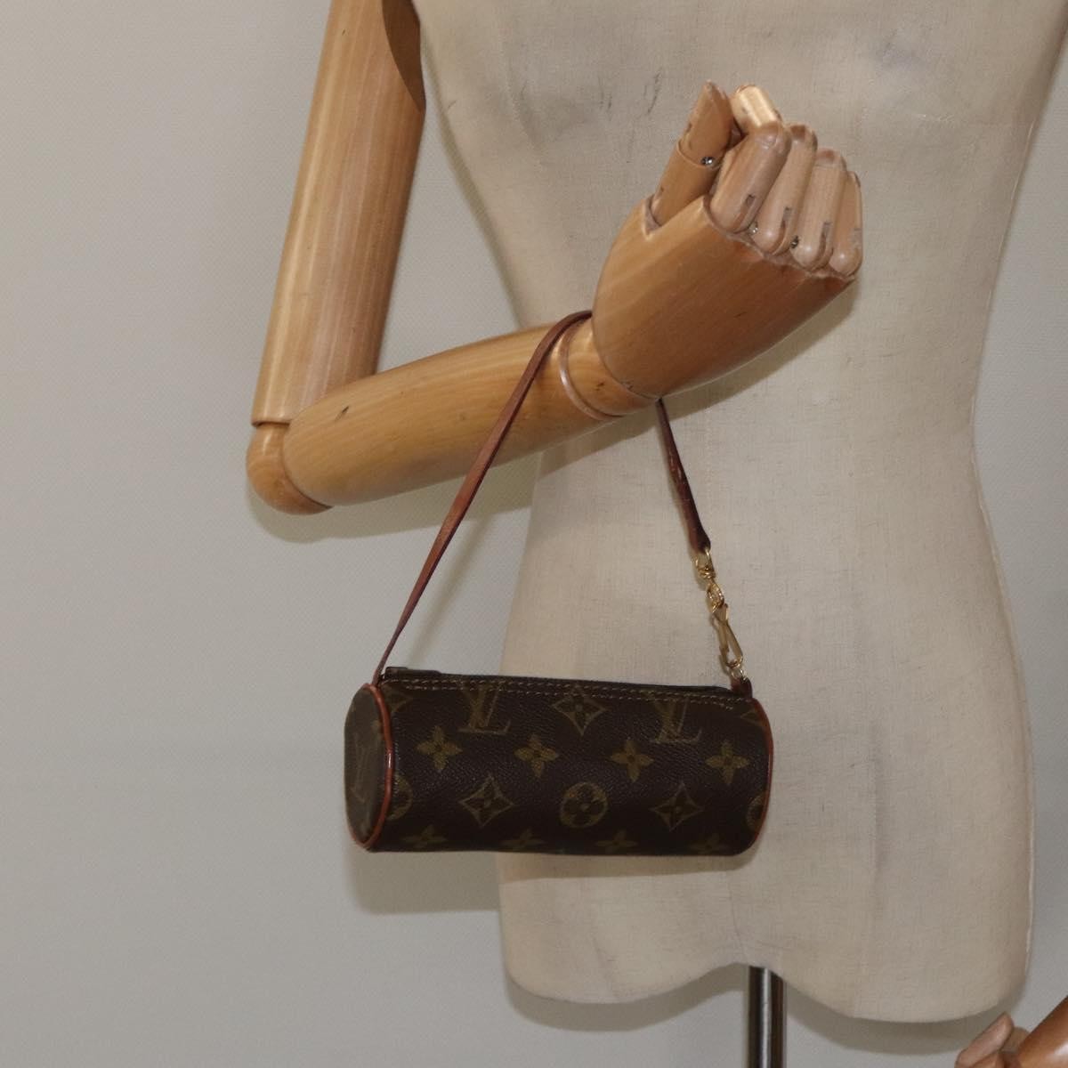 Louis Vuitton Papillon Pochette Monogram Canvas, BROWN, CANVAS, Handbag