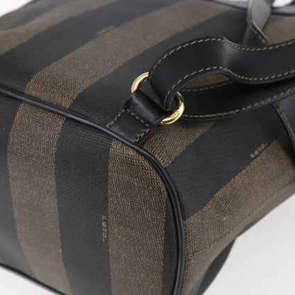 Fendi Pequin Front Pocket Backpack Coated Canvas, BROWN, CANVAS, Backpack