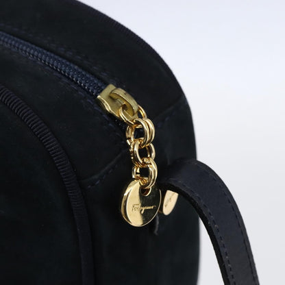 Salvatore Ferragamo Vala Shoulder Bag Leather, NAVY, LEATHER, Shoulder bag