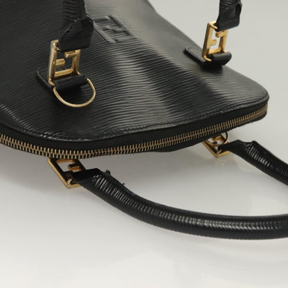 Fendi Vintage Top Handle Dome Bag Leather, BLACK, LEATHER, Handbag