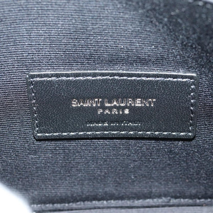 Saint Laurent Classic Monogram Zip Bill Pouch Leather, BLACK, LEATHER, Clutche & pouche