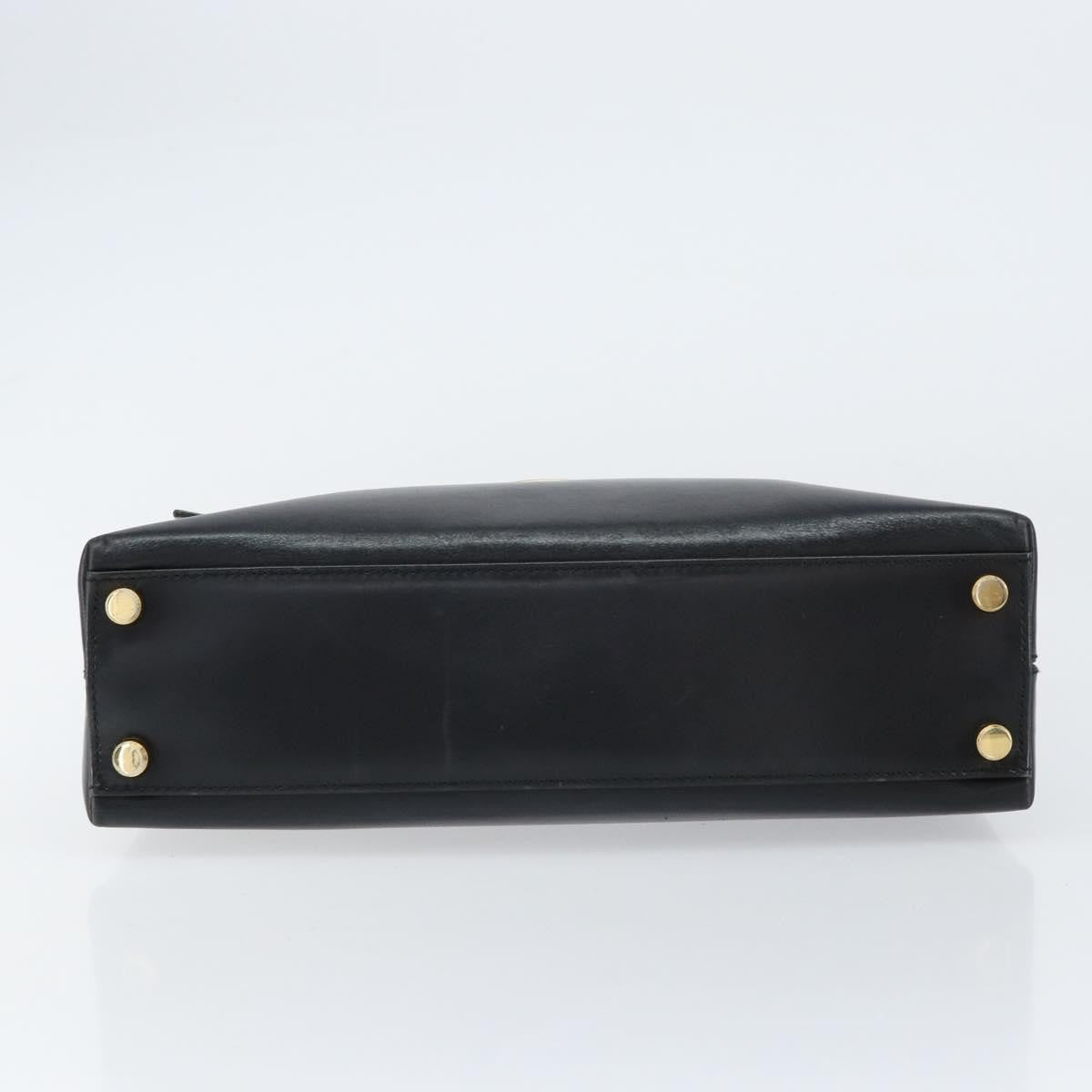Salvatore Ferragamo Convertible Top Handle Bag Leather, BLACK, LEATHER, Handbag