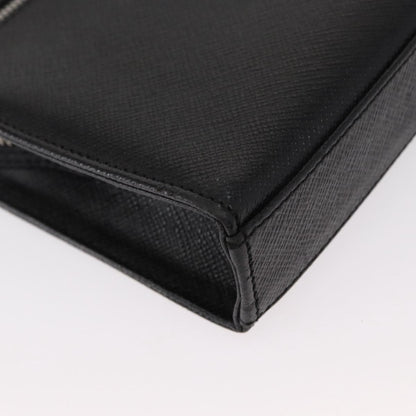 Valentino Garavani Pochette Leather, BLACK, LEATHER, Clutche & pouche
