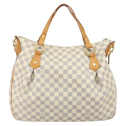 Louis Vuitton Evora Handbag Damier, WHITE, CANVAS, Tote bag