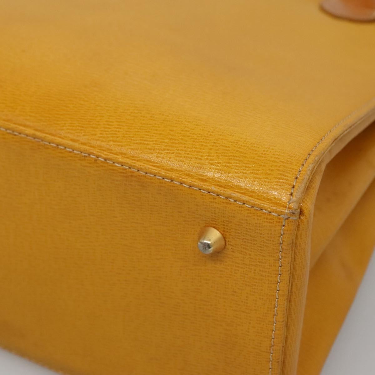 Burberry Vintage Handbag Leather, YELLOW, LEATHER, Handbag