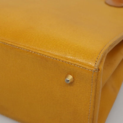 Burberry Vintage Handbag Leather, YELLOW, LEATHER, Handbag