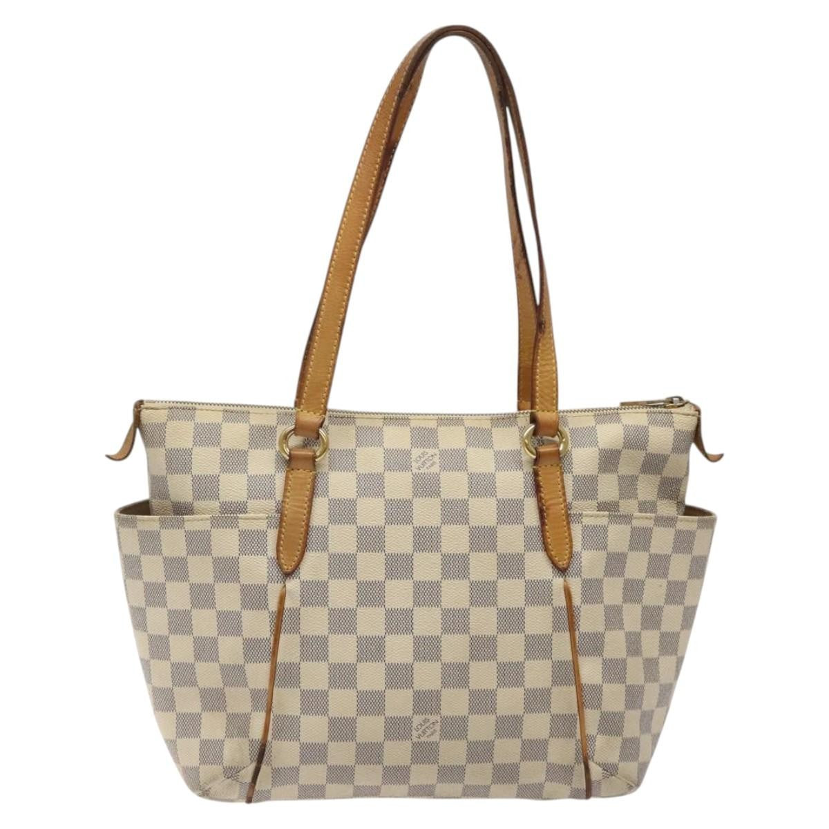 Louis Vuitton Totally Handbag Damier, WHITE, CANVAS, Handbag