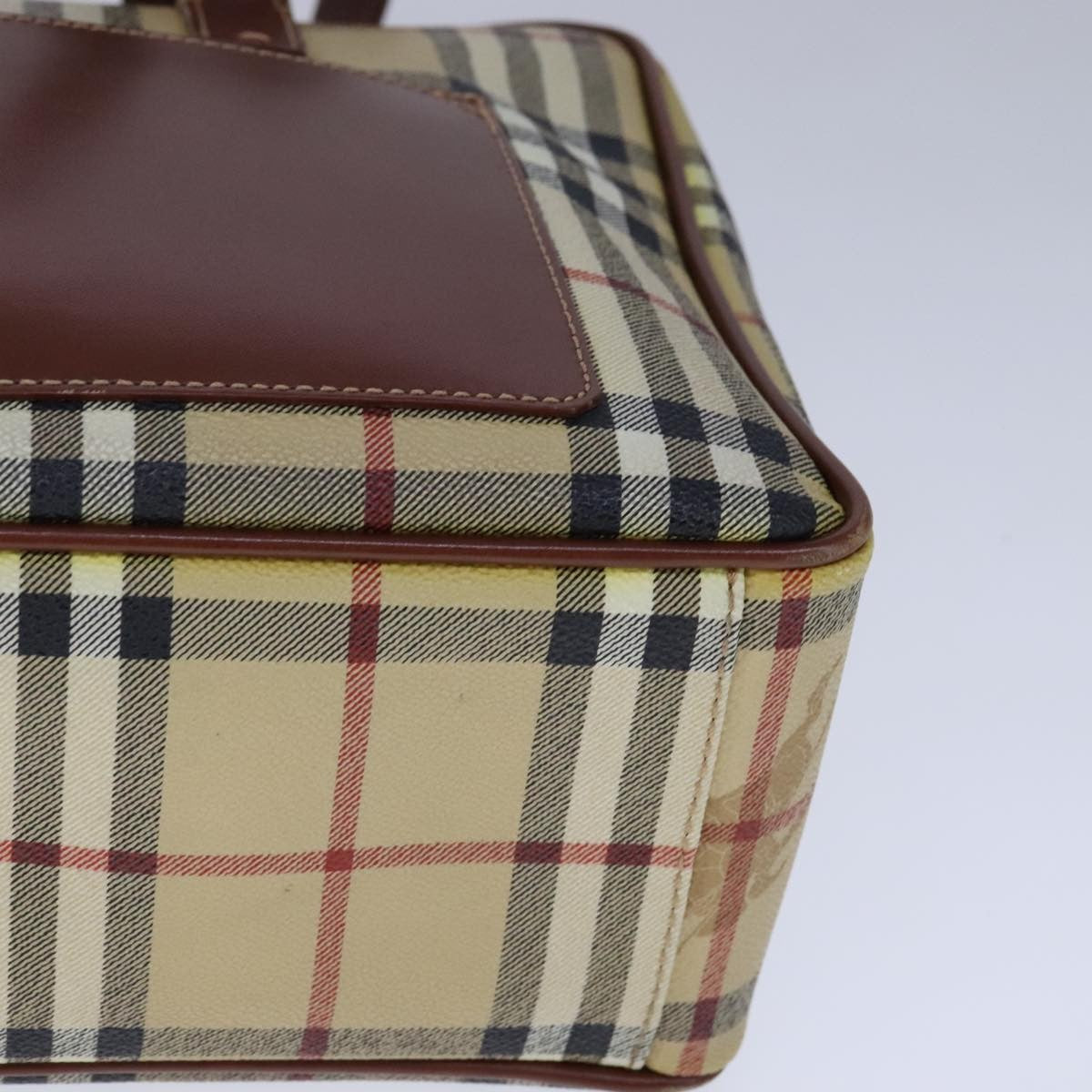 Burberry Regent Tote Haymarket Coated Canvas, BEIGE, PVC, Handbag