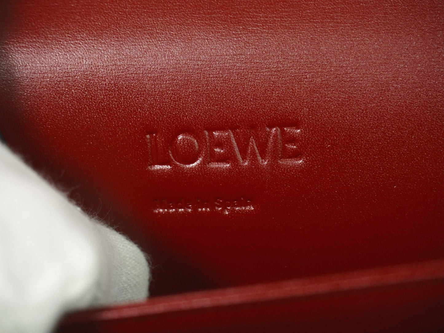 Loewe Barcelona Shoulder Bag Leather, BURGUNDY, LEATHER, Shoulder bag