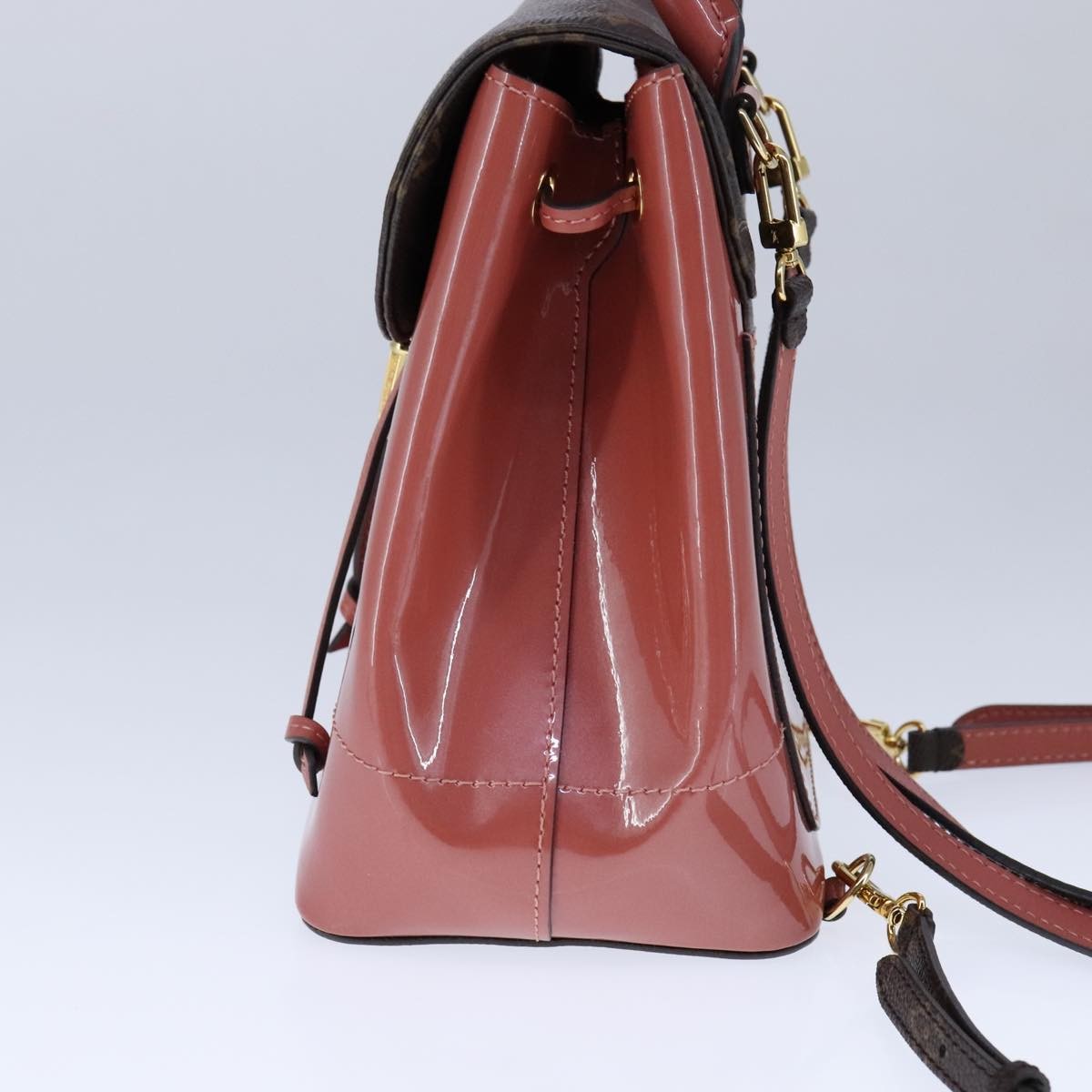 Louis Vuitton Hot Springs Backpack Monogram Vernis, PINK, CANVAS, Backpack