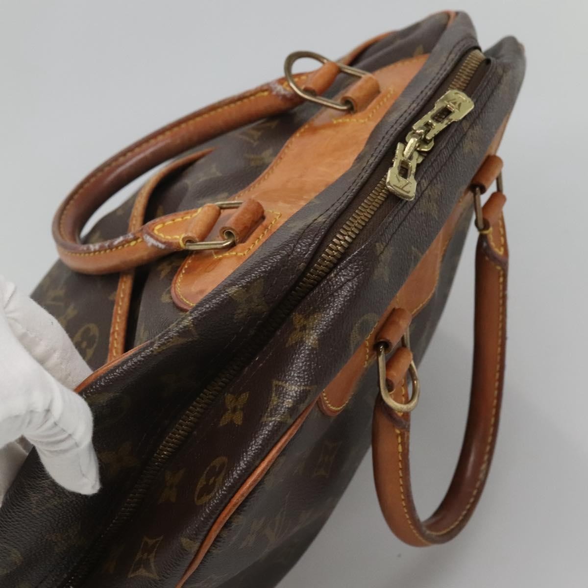 Louis Vuitton Deauville Handbag Monogram Canvas, BROWN, CANVAS, Handbag