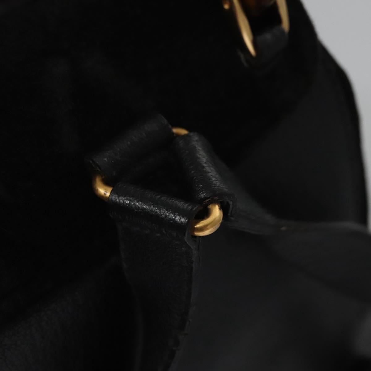 Gucci Gucci bamboo backpack daim, BLACK, SUEDE, Backpack