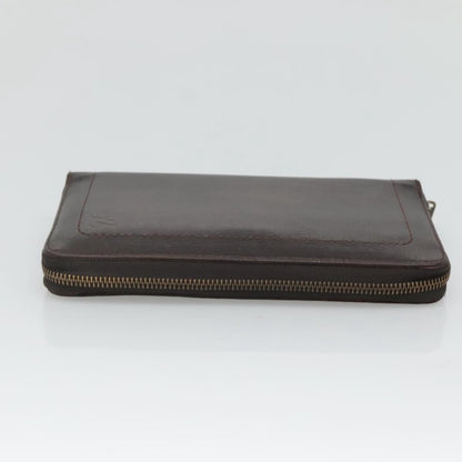 Louis Vuitton Utah Zippy Organizer Leather, BROWN, LEATHER, Wallets