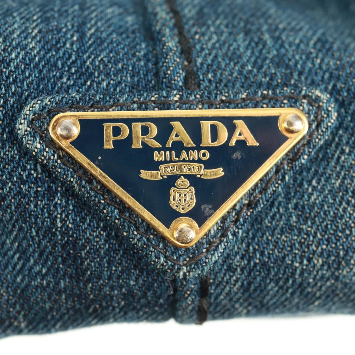 Prada Canapa Tote Denim, BLUE, DENIM_JEANS, Tote bag
