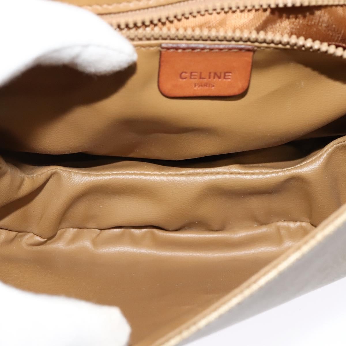 Celine Macadam Shoulder Bag PVC Leather, BEIGE, CANVAS, Shoulder bag