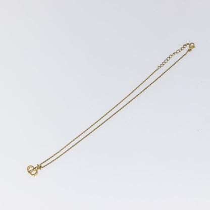 Christian Dior CD Pendant Necklace Metal, GOLD, METAL, Necklace