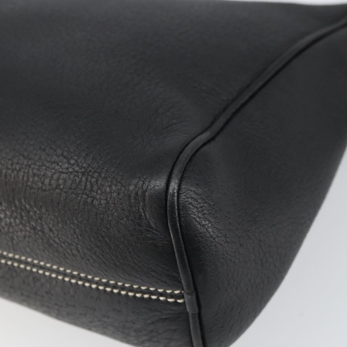 Salvatore Ferragamo Gancini Shoulder Bag Leather, BLACK, LEATHER, Shoulder bag