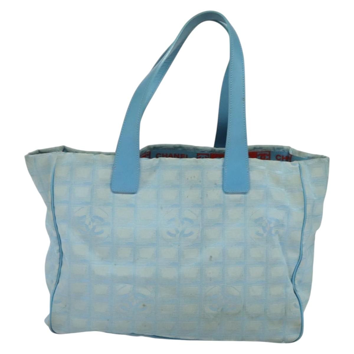 Chanel Travel Line Tote Nylon, BLUE, NYLON, Travel bag