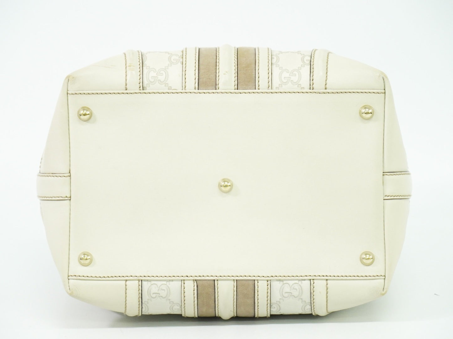 Gucci Treasure Tote Guccissima Leather, ECRU, LEATHER, Handbag